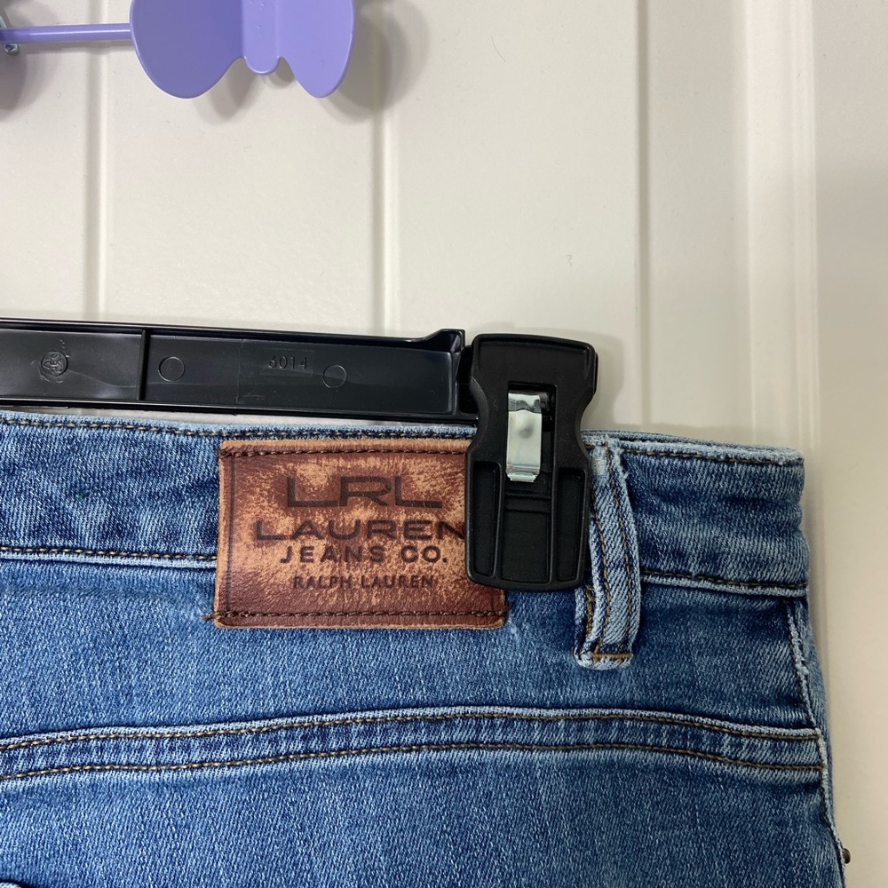 EUC Vintage Lauren Ralph Lauren green‎ label women’s straight slim stretch jeans - Picture 3 of 6